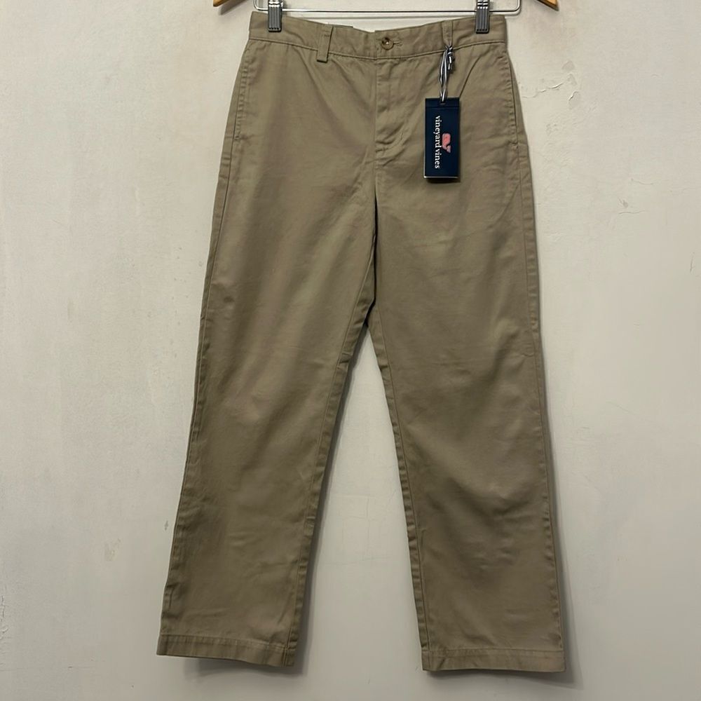 Vineyard Vines khaki cotton club unisex pant Size 10 New - Picture 1 of 9